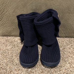 Uggs Navy Blue Knitted Boots